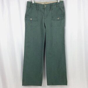 Vintage Gramicci Women's Pants Size 8 Green Wide Leg Cargo Pockets USA 32x31